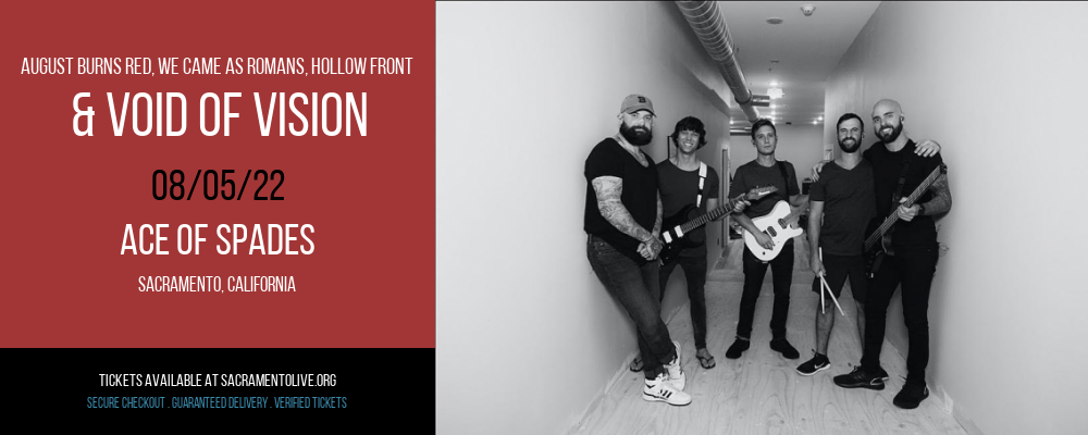 August Burns Red, We Came As Romans, Hollow Front & Void Of Vision at Ace of Spades tickets August Burns Red, We Came As Romans, Hollow Front & Void Of Vision at Ace of Spades
