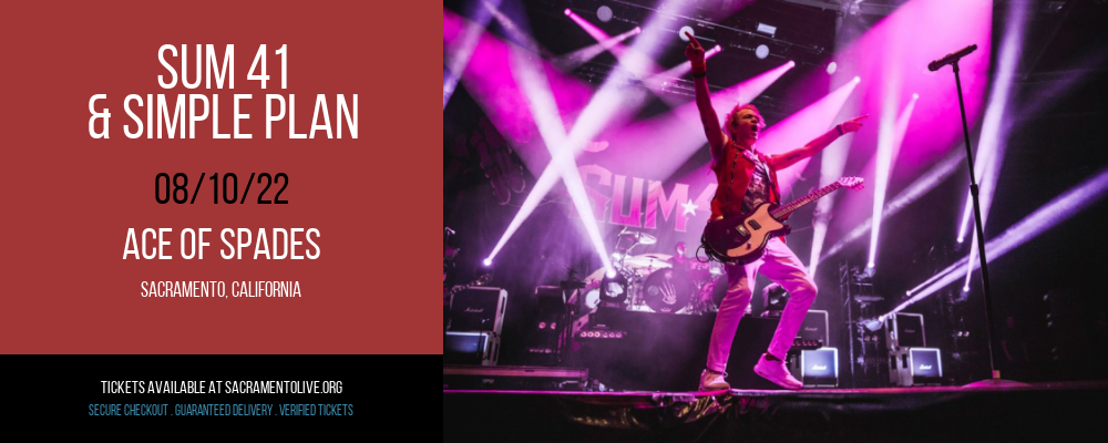 Sum 41 & Simple Plan at Ace of Spades tickets Sum 41 & Simple Plan at Ace of Spades