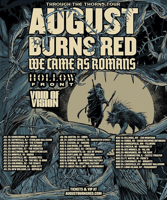 August Burns Red, We Came As Romans, Hollow Front & Void Of Vision at Knitting Factory