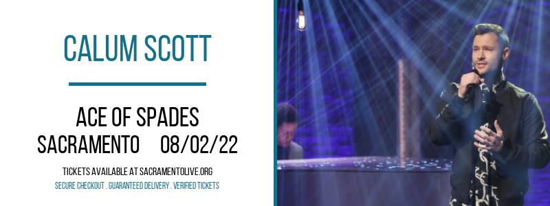 Calum Scott at Ace of Spades tickets Calum Scott at Ace of Spades
