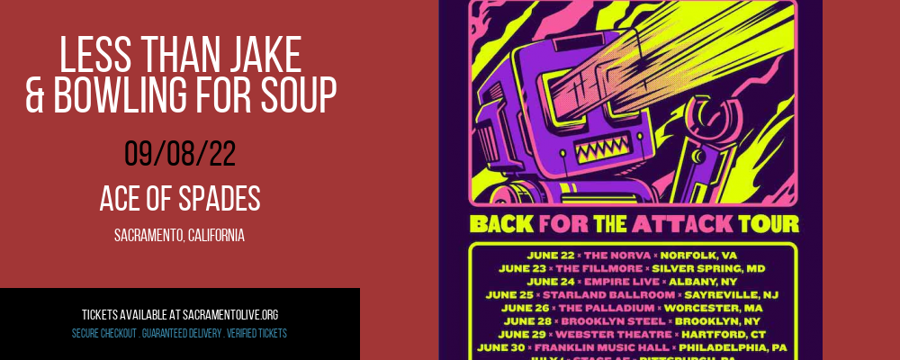Less Than Jake & Bowling For Soup at Ace of Spades tickets Less Than Jake & Bowling For Soup at Ace of Spades