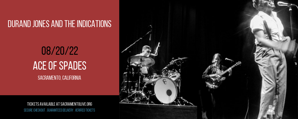 Durand Jones and The Indications at Ace of Spades tickets Durand Jones and The Indications at Ace of Spades