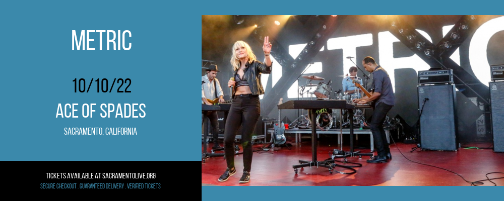 Metric at Ace of Spades tickets Metric at Ace of Spades