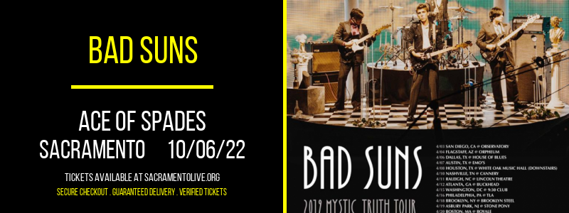 Bad Suns at Ace of Spades tickets Bad Suns at Ace of Spades