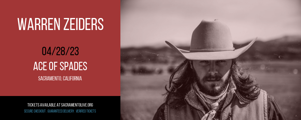 Warren Zeiders at Ace of Spades tickets Warren Zeiders at Ace of Spades