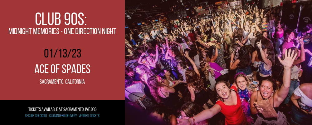 Club 90s: Midnight Memories - One Direction Night at Ace of Spades tickets Club 90s: Midnight Memories - One Direction Night at Ace of Spades