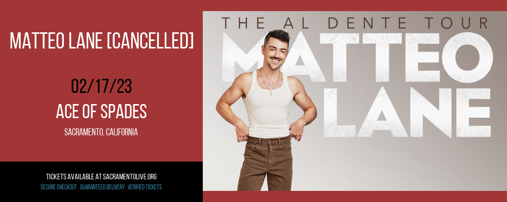 Matteo Lane [CANCELLED] at Ace of Spades