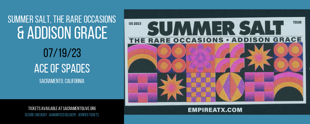 Summer Salt, The Rare Occasions & Addison Grace at Ace of Spades tickets Summer Salt, The Rare Occasions & Addison Grace at Ace of Spades